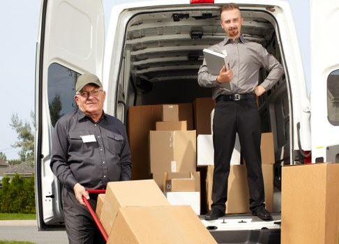 Packing boxes and materials prepared for a Bromley home move