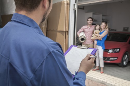 Removal van with recyclable items and Bromley sustainability focus