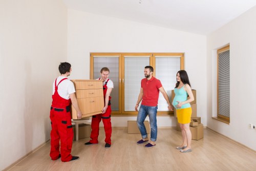 Organised student packing supplies for a Bromley move
