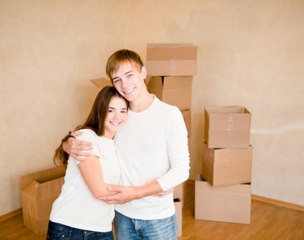 Removal van loaded for a domestic move in Bromley with boxes and household items