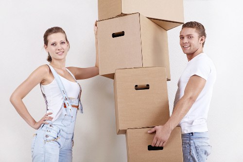 Furniture being prepared for a Bromley flat move